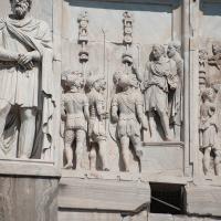 Arch of Constantine - View of Relief Panels from a monument to Marcus Aurelius depicting the Emperor talking to Troops