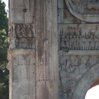 Arch of Constantine - Detail: View of the Frieze depicting Constantine �__�_ѕ_�s Discourse in the Forum from the Rostra with River Gods in the Spandrels