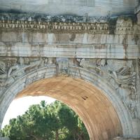 Arch of Constantine - View of the North Facade of the Arch of Constantine with Victories with Trophies in the Spandrels 