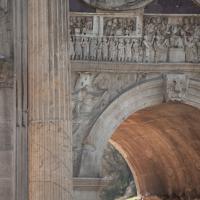 Arch of Constantine - View of the Frieze depicting Constantine distributing Money to the Poor with a River God from the left Spandrel