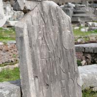 Inscribed Slab - View of an inscribed slab near the Basilica Aemilia