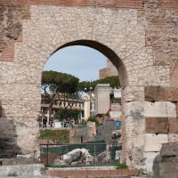 Wall with Arch - View of a wall with an arch near the Basilica Aemilia