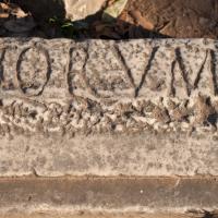 Inscribed Fragment - View of an inscribed fragment in the Roman Forum