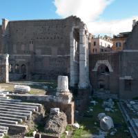 Forum of Augustus - View of the podium of the Temple of Mars Ultor from the south