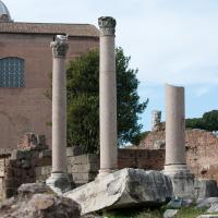 Forum of Caesar - View of columns in the Forum of Caesar looking west