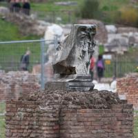 Forum of Caesar - View of a fragment of a Corinthian Capital in the Forum of Caesar