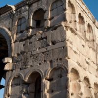 Arch of Janus - Detail: View of the northwestern corner of the Arch of Janus