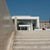 Ara Pacis Museum - View up the steps of the Ara Pacis Museum