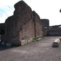 Palace of Domitian - View of brick ruins and column shafts in the Palace of Domitian