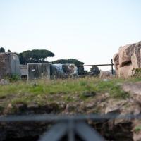Palace of Domitian - View of marble fragments on the Palatine Hill