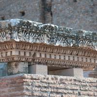Palace of Domitian - View of an entablature fragment in the Palace of Domitian
