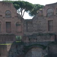 Palace of Domitian - View of brick ruins in the area of the stadium in the Palace of Domitian
