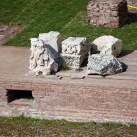Palace of Domitian - View of marble fragments in the Palace of Domitian