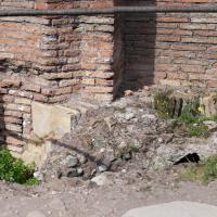 Palace of Domitian - View of concrete rubble and brick walls in the Palace of Domitian