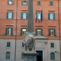 Elephant and Obelisk - Frontal view of Elephant and Obelisk at Piazza della Minerva 