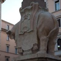 Elephant and Obelisk - Detail: View of Elephant facing east