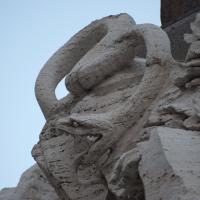 Fountain of the Four Rivers - Detail: Snake decoration facing northeast