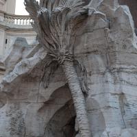Fountain of the Four Rivers - Detail: Palm tree relief sculpture on east face of sculpture