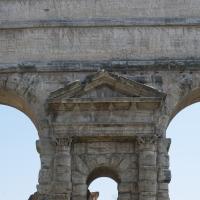 Porta Maggiore - View of the central pediment of Porta Maggiore