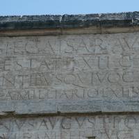 Porta Maggiore - View of the attic inscriptions of Porta Maggiore