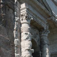 Porta Maggiore - View of the pediment of a lateral arch of Porta Maggiore