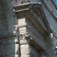 Porta Maggiore - View of the pediment of an arch of Porta Maggiore
