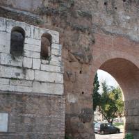 Porta Maggiore - View of the remains of the Honorius Gate near Porta Maggiore
