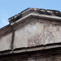 Portico of Octavia - View of the pediment of the Portico of Octavia