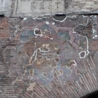 Portico of Octavia - View of traces of fresco on the facade of the Portico of Octavia