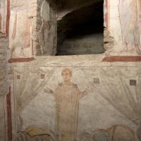 Case Romane del Celio - View of the Confessio paintings in the Case Romane del Celio