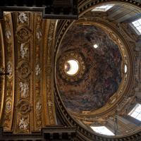 Sant'Agnese in Agone - Interior: Gilded vault before main altar and dome