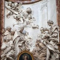 Sant'Agnese in Agone - Interior: Detail of chapel altar relief sculpture