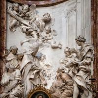 Sant'Agnese in Agone - Interior: Detail of chapel altar relief sculpture 