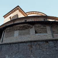 Santa Constanza - Exterior: Detail view of Mausoleum looking northeast