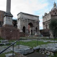 Arch of Septimius Severus - View of the western face of the Arch of Septimius Severus