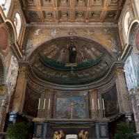 San Marco - Interior: Detail main altar and 9th  century mosaic apse
