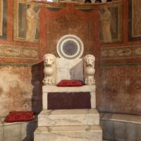 Santa Maria in Cosmedin - View of a throne in Santa Maria in Cosmedin