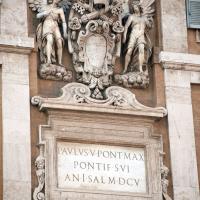 Santa Maria Maggiore - View of the facade inscription of Santa Maria Maggiore