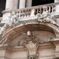 Santa Maria Maggiore - View of sculptures on the facade of Santa Maria Maggiore