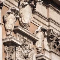 Santa Maria Maggiore - View of a sculpture on the facade of Santa Maria Maggiore