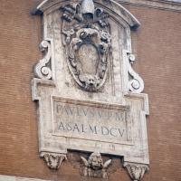 Santa Maria Maggiore - View of an inscription on Santa Maria Maggiore