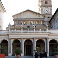 Santa Maria in Trastevere - View of the facade of Santa Maria in Trastevere
