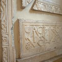 Santa Prassede - View of carved relief panels in Santa Prassede