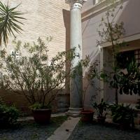 Santa Prassede - View of a column in the courtyard of Santa Prassede