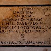Tempietto - View of an inscription plaque in the Tempietto