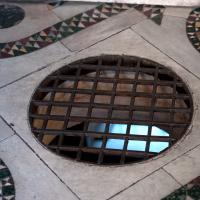 Tempietto - View of the grate to the lower chapel of the Tempietto