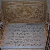 Tempietto - View of an inscription in the Tempietto