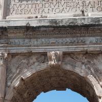 Arch of Titus - Detail: View of the Eastern face and Attic Inscription on the Arch of Titus