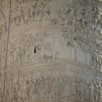 Trajan's Column - View of the Northwestern Side of the Frieze on Trajan's Column
Scenes XCVIII-C (an imperial sacrifice in front of the Danube bridge, Trajan receiving foreign delegations) and CIV-CV (Trajan addressing his troops and holding a war council)