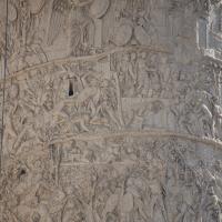 Trajan's Column - View of the Northwestern Side of the Frieze on Trajan's Column
Scenes LXXII-LXXIII (Last major battle of Dacian war, Trajan receiving severed heads of Dacians, and Trajan addressing his soldiers)
